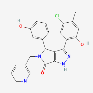 3-(5-chloro-2-hydroxy-4-methylphenyl)-4-(3-hydroxyphenyl)-5-(pyridin-3-ylmethyl)-4,5-dihydropyrrolo[3,4-c]pyrazol-6(2H)-one