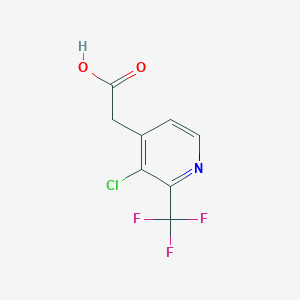 molecular formula C8H5ClF3NO2 B1408080 3-Chloro-2-(trifluoromethyl)pyridine-4-acetic acid CAS No. 1227571-17-6