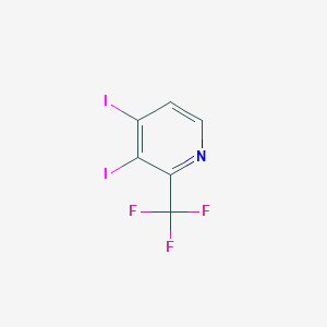 molecular formula C6H2F3I2N B1408083 3,4-Diiodo-2-(trifluoromethyl)pyridine CAS No. 1227601-85-5