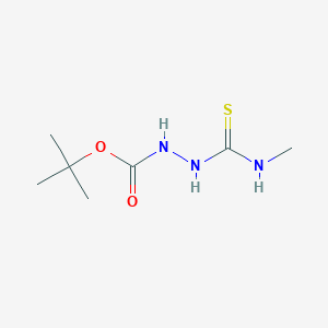 molecular formula C7H15N3O2S B14080833 Hydrazinecarboxylic acid, 2-[(methylamino)thioxomethyl]-, 1,1-dimethylethyl 