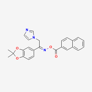 molecular formula C25H21N3O4 B14080839 [(Z)-[1-(2,2-dimethyl-1,3-benzodioxol-5-yl)-2-imidazol-1-ylethylidene]amino] naphthalene-2-carboxylate 