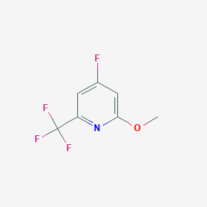 molecular formula C7H5F4NO B1408087 4-Fluoro-2-methoxy-6-(trifluoromethyl)pyridine CAS No. 1227598-93-7