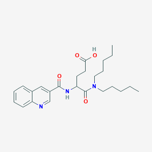 molecular formula C25H35N3O4 B14080871 5-(Dipentylamino)-5-oxo-4-(quinoline-3-carbonylamino)pentanoic acid 