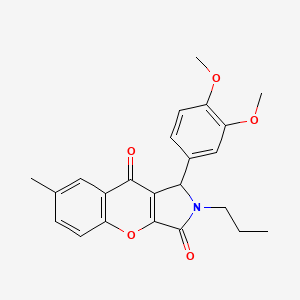 1-(3,4-Dimethoxyphenyl)-7-methyl-2-propyl-1,2-dihydrochromeno[2,3-c]pyrrole-3,9-dione