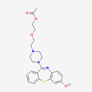 molecular formula C23H27N3O4S B14080896 7-HydroxyQuetiapineAcetate 