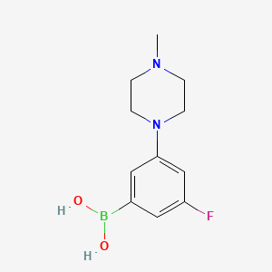 molecular formula C11H16BFN2O2 B1408091 (3-氟-5-(4-甲基哌嗪-1-基)苯基)硼酸 CAS No. 1704073-49-3