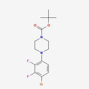 molecular formula C15H19BrF2N2O2 B1408092 Tert-butyl 4-(4-bromo-2,3-difluorophenyl)piperazine-1-carboxylate CAS No. 1121599-63-0