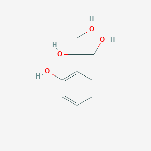 molecular formula C10H14O4 B14080940 2-(2-Hydroxy-4-methylphenyl)propane-1,2,3-triol 