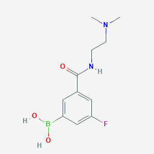 molecular formula C11H16BFN2O3 B1408096 (3-((2-(Dimethylamino)ethyl)carbamoyl)-5-fluorophenyl)boronic acid CAS No. 1704082-18-7
