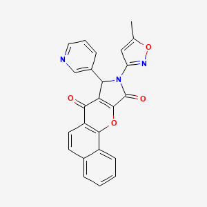 9-(5-Methyl-1,2-oxazol-3-yl)-8-(pyridin-3-yl)-8,9-dihydrobenzo[7,8]chromeno[2,3-c]pyrrole-7,10-dione