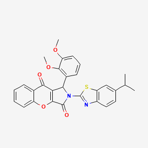 molecular formula C29H24N2O5S B14080977 1-(2,3-Dimethoxyphenyl)-2-[6-(propan-2-yl)-1,3-benzothiazol-2-yl]-1,2-dihydrochromeno[2,3-c]pyrrole-3,9-dione 