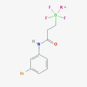 molecular formula C9H9BBrF3KNO B1408101 三氟硼酸钾(3-((3-溴苯基)氨基)-3-氧代丙基) CAS No. 1705578-20-6