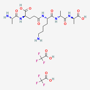 molecular formula C24H38F6N6O12 B14081019 Ala-D-gamma-Glu-Lys-D-Ala-D-Ala (trifluoroacetate salt) 