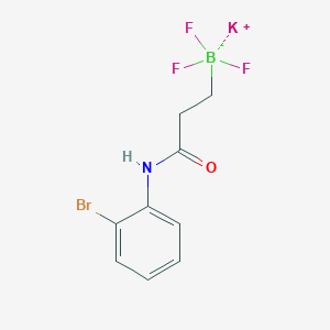 molecular formula C9H9BBrF3KNO B1408102 （3-（（2-溴苯基）氨基）-3-氧丙基）三氟硼酸钾 CAS No. 1705578-22-8