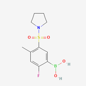 (2-Fluoro-4-methyl-5-(pyrrolidin-1-ylsulfonyl)phenyl)boronic acid