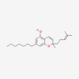 molecular formula C23H34O2 B14081035 7-Heptyl-2-methyl-2-(4-methylpent-3-enyl)chromen-5-ol 