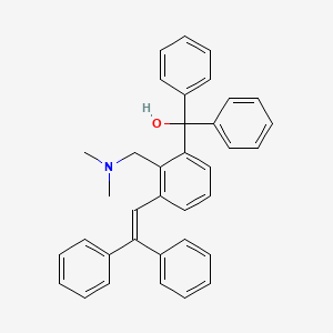 molecular formula C36H33NO B14081038 {2-[(Dimethylamino)methyl]-3-(2,2-diphenylethenyl)phenyl}(diphenyl)methanol CAS No. 10126-20-2