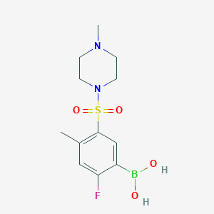 (2-Fluoro-4-methyl-5-((4-methylpiperazin-1-yl)sulfonyl)phenyl)boronic acid