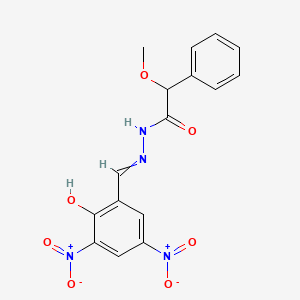 N-[(2-hydroxy-3,5-dinitrophenyl)methylideneamino]-2-methoxy-2-phenylacetamide