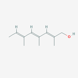 molecular formula C11H18O B14081058 (2E,4E,6E)-2,4,6-Trimethylocta-2,4,6-trien-1-OL 