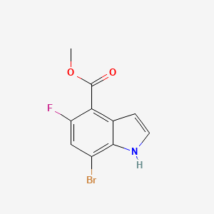 molecular formula C10H7BrFNO2 B14081069 Methyl 7-bromo-5-fluoro-1H-indole-4-carboxylate 