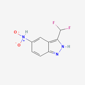 molecular formula C8H6F2N3O2- B14081092 [3-(difluoromethyl)-2H-indazol-5-yl]-dioxidoazanium 