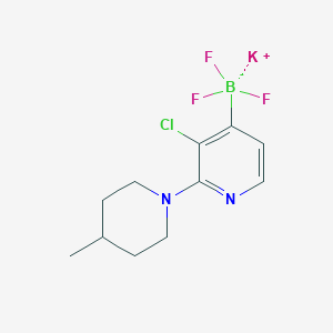 molecular formula C11H14BClF3KN2 B1408110 三氟硼酸钾(3-氯-2-(4-甲基哌啶-1-基)吡啶-4-基) CAS No. 1704704-42-6