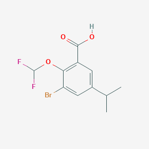 3-Bromo-2-(difluoromethoxy)-5-isopropylbenzoic acid