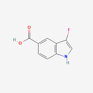 molecular formula C9H6FNO2 B14081125 3-fluoro-1H-indole-5-carboxylic acid 