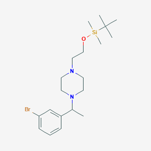 molecular formula C20H35BrN2OSi B1408114 1-(1-(3-溴苯基)乙基)-4-(2-((叔丁基二甲基甲硅烷基)氧基)乙基)哌嗪 CAS No. 1704097-00-6
