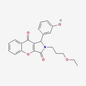 2-(3-Ethoxypropyl)-1-(3-hydroxyphenyl)-1,2-dihydrochromeno[2,3-c]pyrrole-3,9-dione