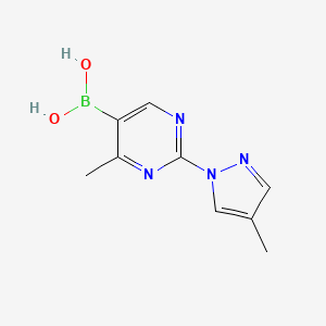 (4-Methyl-2-(4-methyl-1H-pyrazol-1-yl)pyrimidin-5-yl)boronic acid