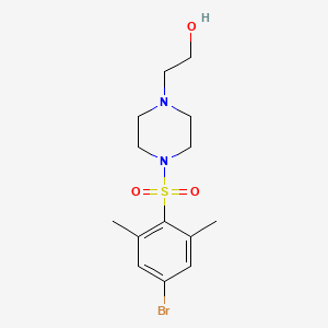 molecular formula C14H21BrN2O3S B1408115 2-(4-((4-Bromo-2,6-dimethylphenyl)sulfonyl)piperazin-1-yl)ethanol CAS No. 1704096-09-2