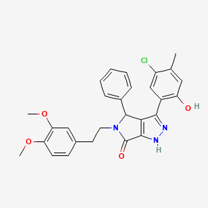 3-(5-chloro-2-hydroxy-4-methylphenyl)-5-[2-(3,4-dimethoxyphenyl)ethyl]-4-phenyl-4,5-dihydropyrrolo[3,4-c]pyrazol-6(2H)-one