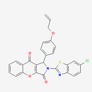 molecular formula C27H17ClN2O4S B14081175 2-(6-Chloro-1,3-benzothiazol-2-yl)-1-[4-(prop-2-en-1-yloxy)phenyl]-1,2-dihydrochromeno[2,3-c]pyrrole-3,9-dione 