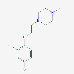 molecular formula C13H18BrClN2O B1408118 1-(2-(4-溴-2-氯苯氧基)乙基)-4-甲基哌嗪 CAS No. 401801-83-0