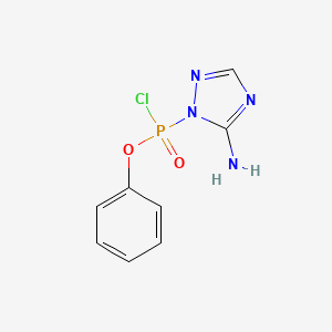 molecular formula C8H8ClN4O2P B14081183 Phenyl (5-amino-1H-1,2,4-triazol-1-yl)phosphonochloridate CAS No. 101751-77-3