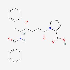 (S,S)-1-(5-Benzoylamino-4-oxo-6-phenyl-hexanoyl)-pyrrolidine-2-carboxylic acid