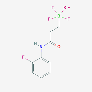 molecular formula C9H9BF4KNO B1408127 Potassium trifluoro(3-((2-fluorophenyl)amino)-3-oxopropyl)borate CAS No. 1705578-28-4
