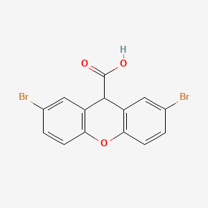 molecular formula C14H8Br2O3 B14081270 2,7-Dibromo-9H-xanthene-9-carboxylic acid CAS No. 100540-89-4