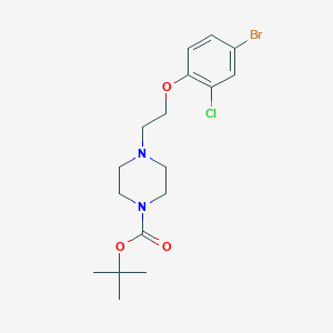 molecular formula C17H24BrClN2O3 B1408128 Tert-butyl 4-(2-(4-bromo-2-chlorophenoxy)ethyl)piperazine-1-carboxylate CAS No. 1704074-14-5
