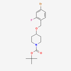 molecular formula C17H23BrFNO3 B1408129 Tert-butyl 4-((4-bromo-2-fluorobenzyl)oxy)piperidine-1-carboxylate CAS No. 1704095-50-0