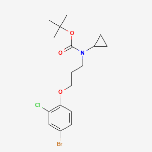 molecular formula C17H23BrClNO3 B1408130 Tert-butyl (3-(4-bromo-2-chlorophenoxy)propyl)(cyclopropyl)carbamate CAS No. 1704082-81-4