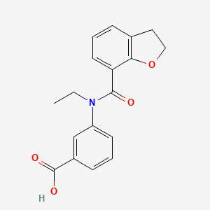 3-(N-ethyl2,3-dihydro-1-benzofuran-7-amido)benzoic acid