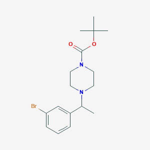 molecular formula C17H25BrN2O2 B1408131 Tert-butyl 4-(1-(3-bromophenyl)ethyl)piperazine-1-carboxylate CAS No. 1704082-61-0