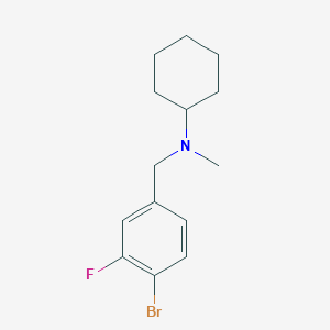 molecular formula C14H19BrFN B1408132 N-(4-bromo-3-fluorobenzyl)-N-methylcyclohexanamine CAS No. 1704097-08-4