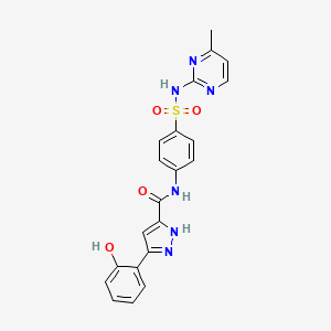 5-(2-hydroxyphenyl)-N-{4-[(4-methylpyrimidin-2-yl)sulfamoyl]phenyl}-1H-pyrazole-3-carboxamide