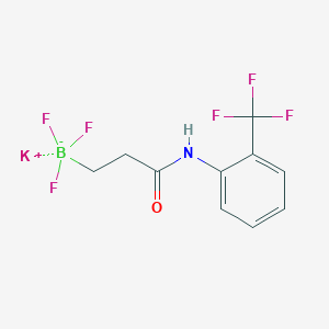 molecular formula C10H9BF6KNO B1408135 Potassium trifluoro(3-oxo-3-((2-(trifluoromethyl)phenyl)amino)propyl)borate CAS No. 1705578-30-8