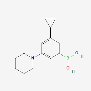 (3-Cyclopropyl-5-(piperidin-1-yl)phenyl)boronic acid