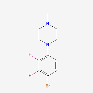 molecular formula C11H13BrF2N2 B1408136 1-(4-溴-2,3-二氟苯基)-4-甲基哌嗪 CAS No. 1704096-45-6